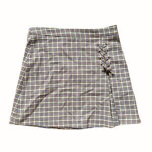 Zara girls summer plaid/gingham mini skirt